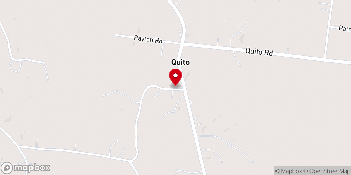 Map showing location of Fellowship Baptist Church