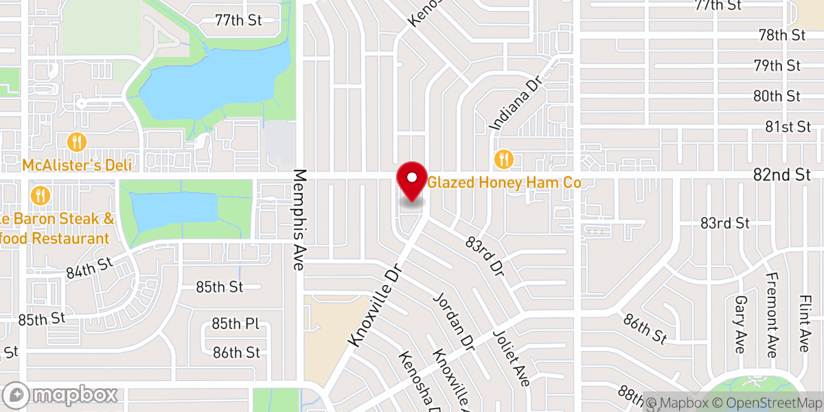 Map showing location of Vandelia Church of Christ