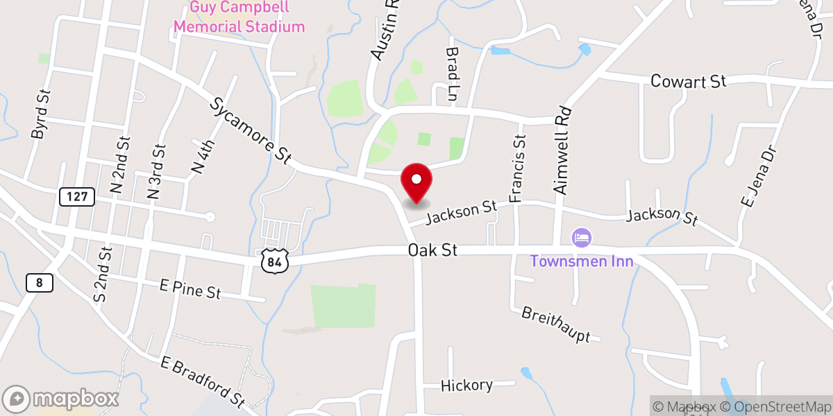 Map showing location of Sanctuary Family Worship Center