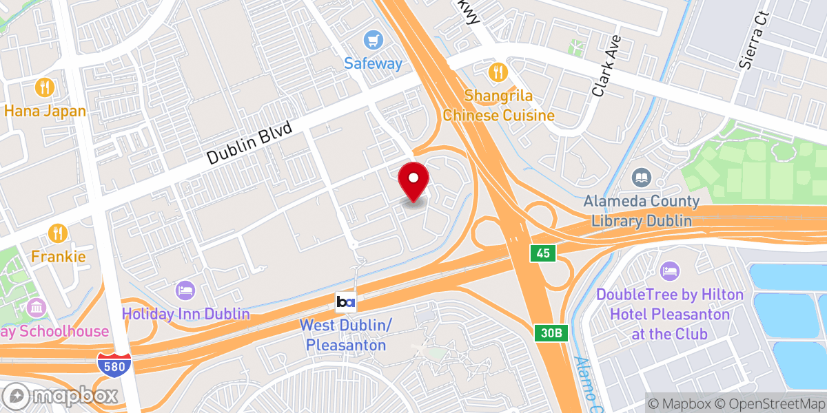 Map showing location of East Bay Christian Assembly
