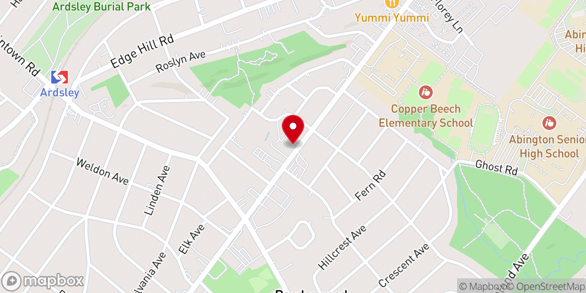 Map showing location of St Peter's Church, Glenside