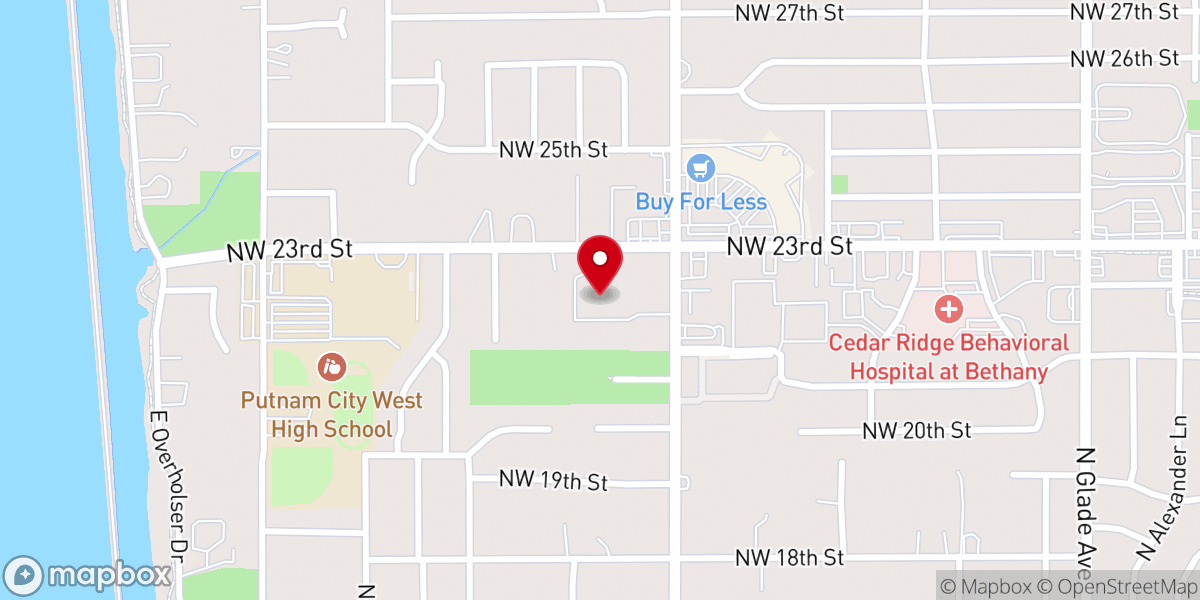 Map showing location of Western Oaks Christian Church (Disciples of Christ)