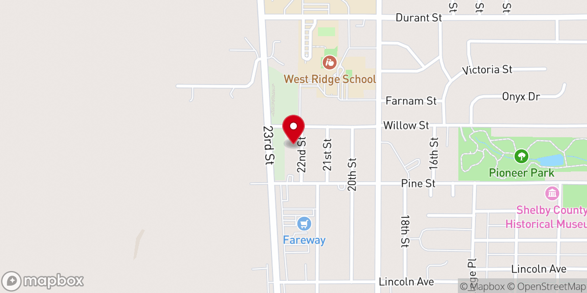Map showing location of United Methodist Church Parsonage
