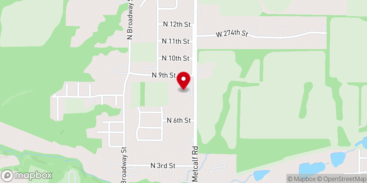 Map showing location of Faith Chapel Assembly of God
