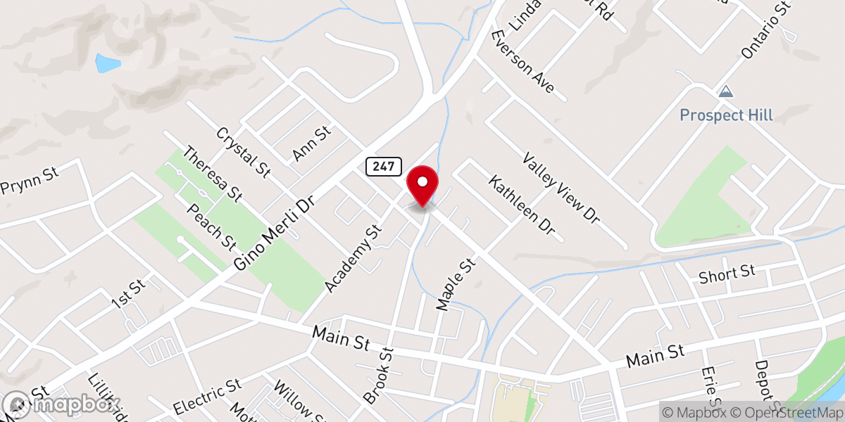 Map showing location of child evangelism fellowship of lackawanna county
