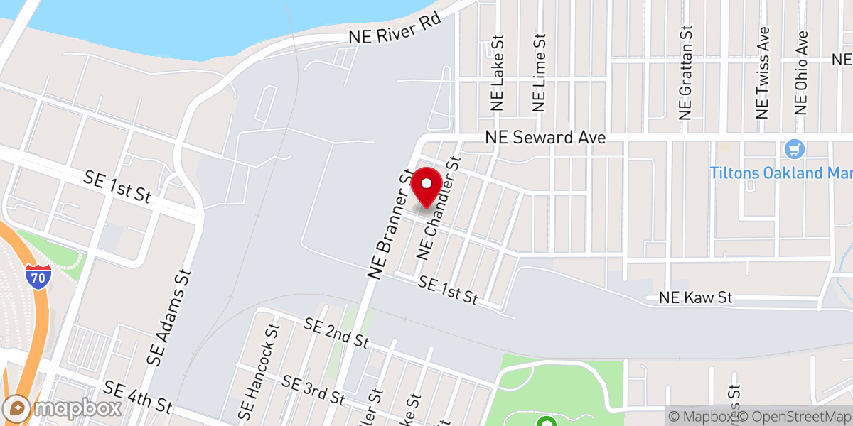 Map showing location of Our Lady of Guadalupe Catholic Church