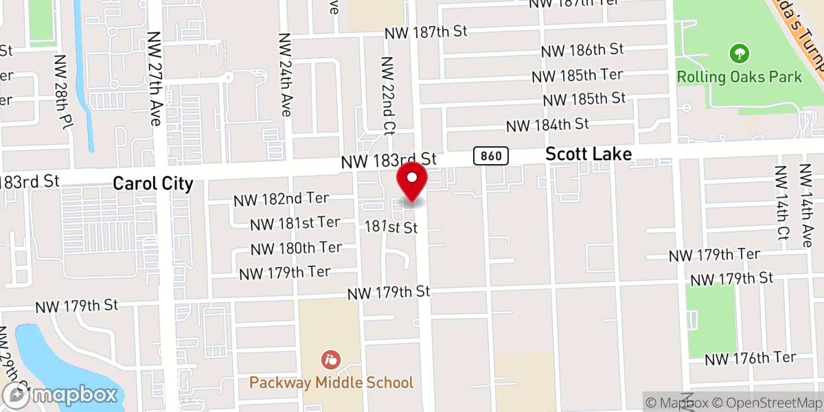Map showing location of Greater Love Full Gospel Baptist Church, Inc.
