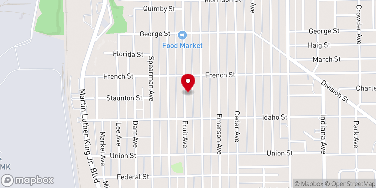 Map showing location of St Adalbert's Church