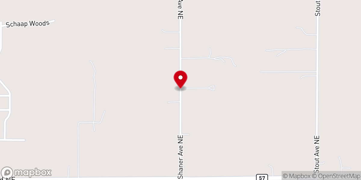 Map showing location of Solid Rock Worship Center