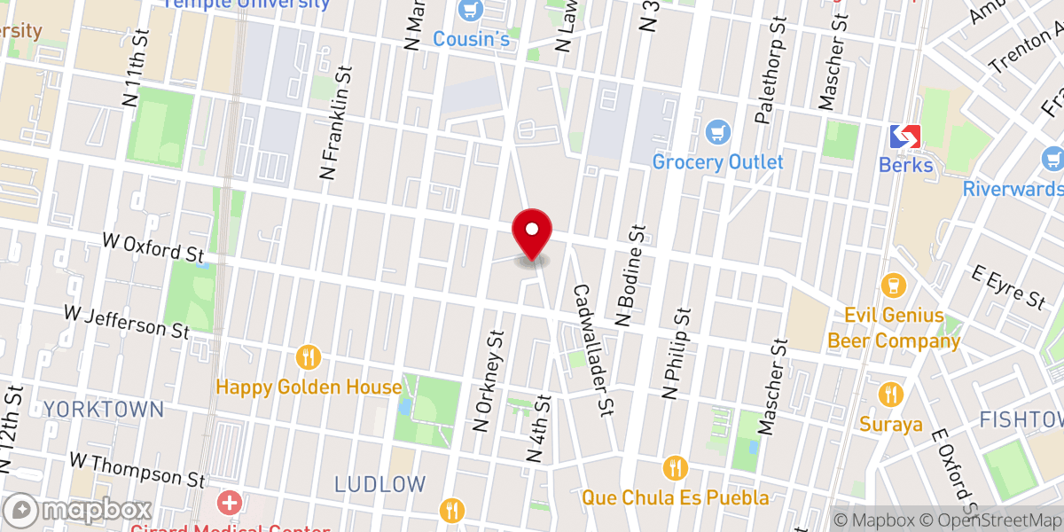 Map showing location of Faith Outreach Ministries