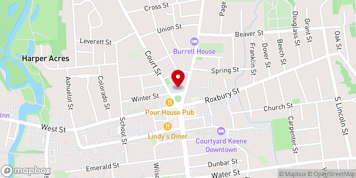 Map showing location of United Congregational Church