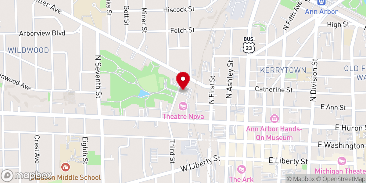 Map showing location of New Hope Baptist Church