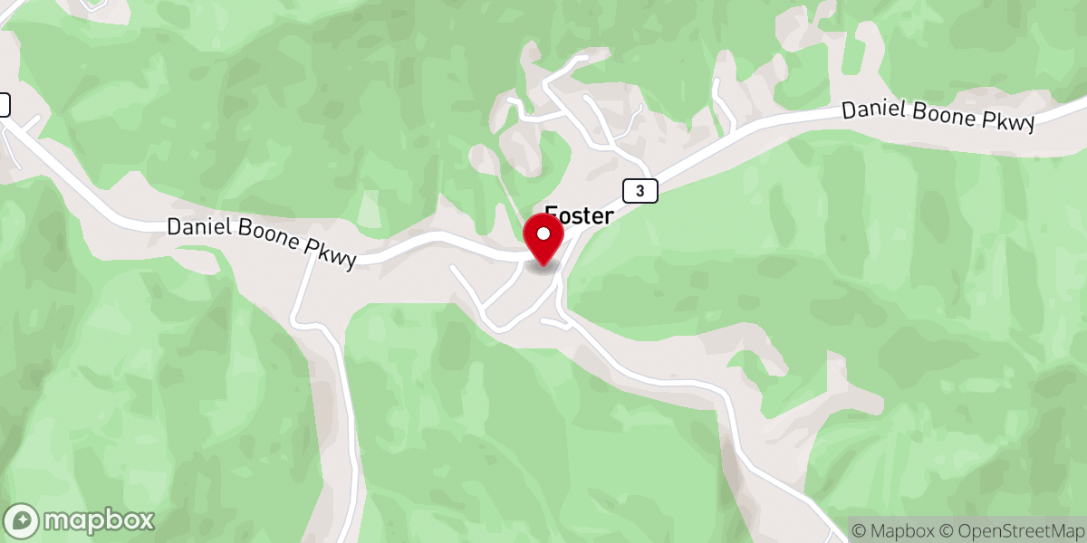 Map showing location of Rock Creek Church of Christ