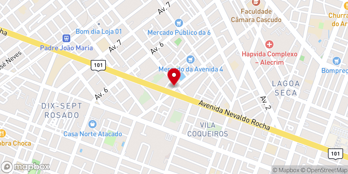 Map showing location of Igreja Evangélica Verbo da Vida Natal - Alecrim