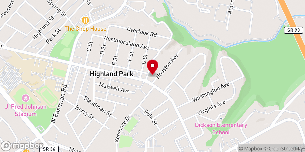 Map showing location of Saint Luke United Methodist Church