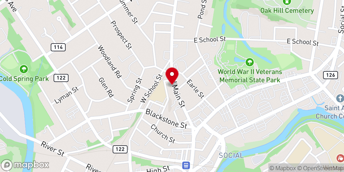 Map showing location of Saint Charles Borromeo Church Complex