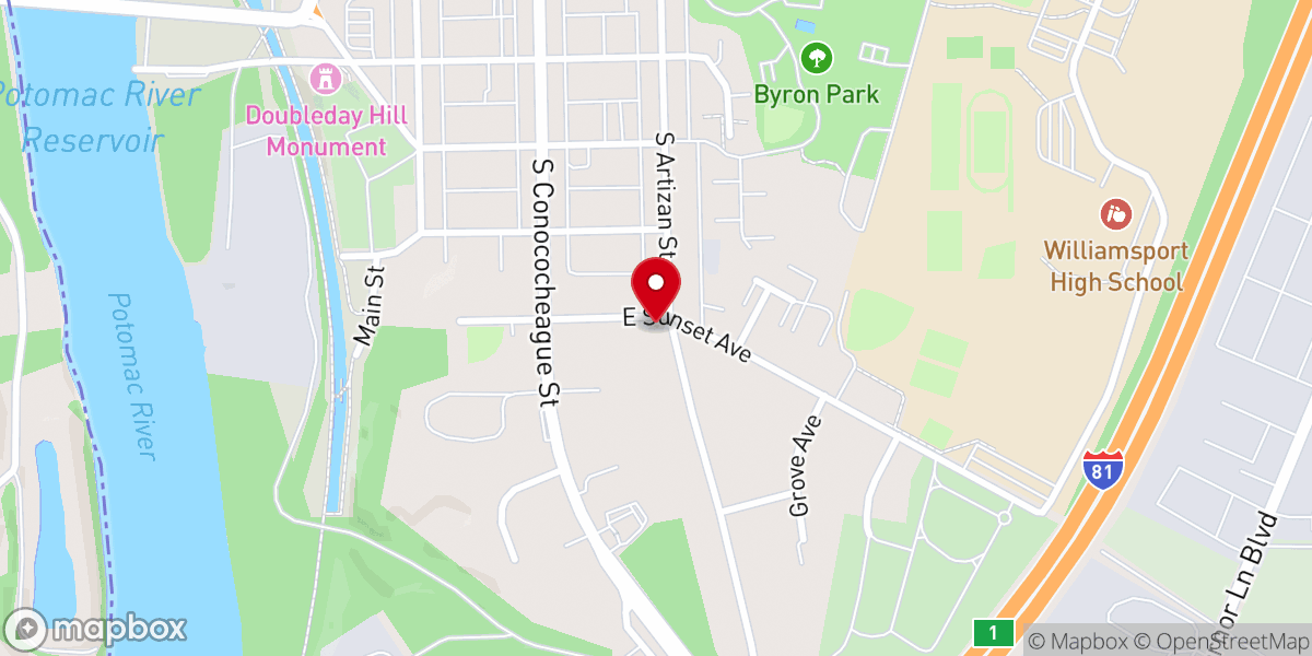 Map showing location of Christ Community Church
