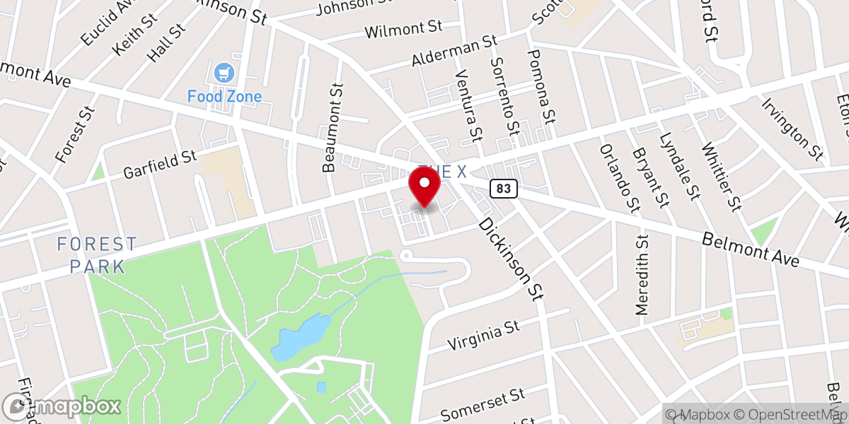 Map showing location of Iglesia Pentecostal De Avivamiento La Ultima Cosecha Chicopee Ma Inc