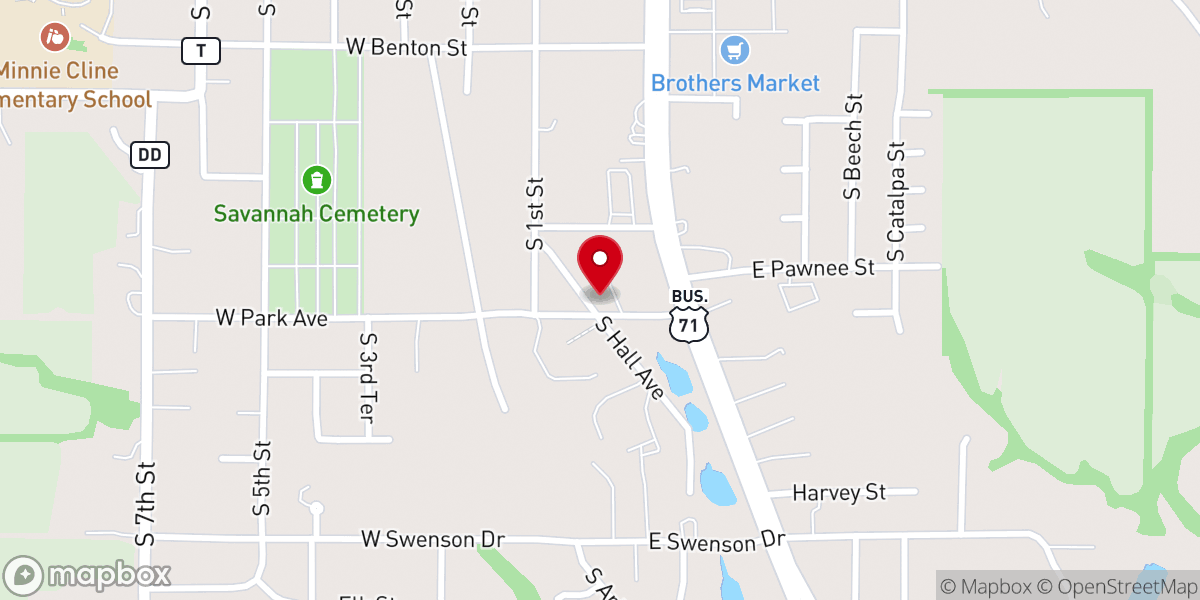 Map showing location of St. Rose of Lima Parish
