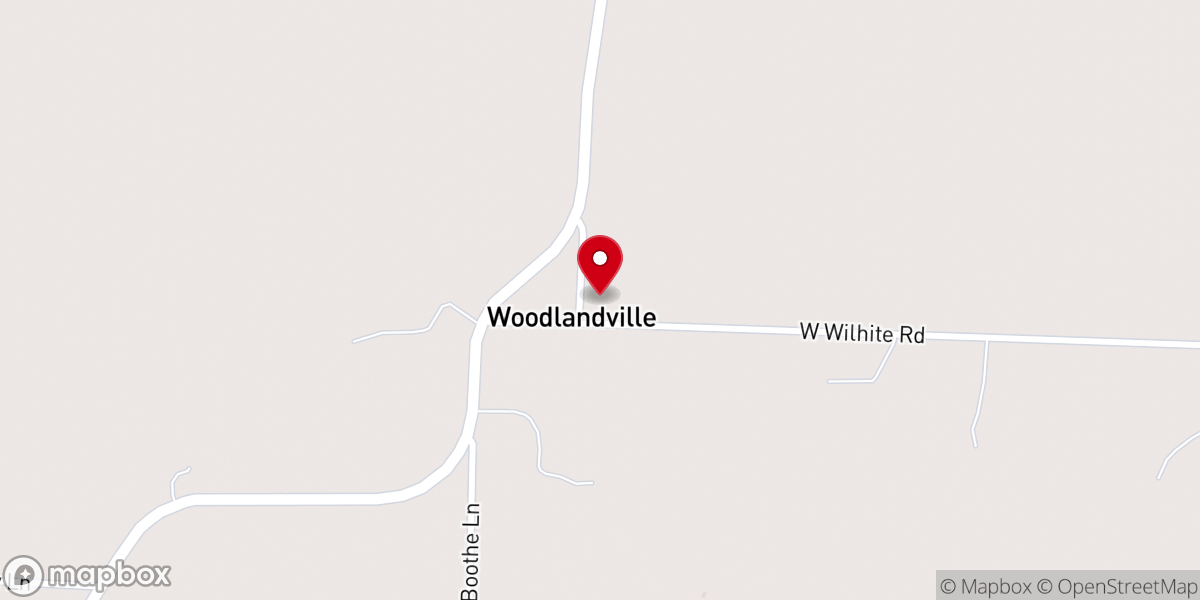 Map showing location of Woodlandville United Methodist
