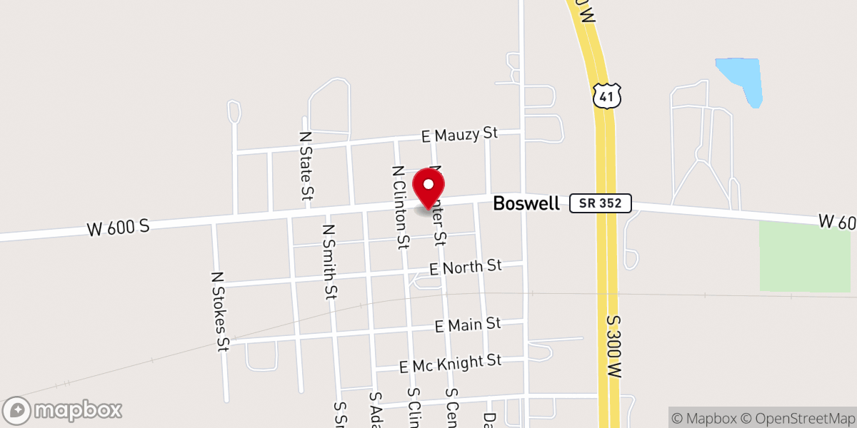 Map showing location of United Methodist Church