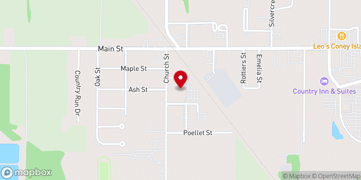 Map showing location of Ss. Francis and Clare Parish