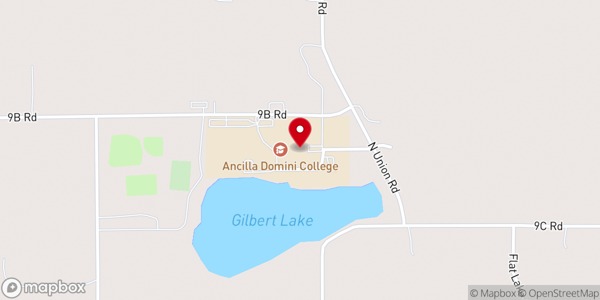 Map showing location of Ancilla Domini Chapel