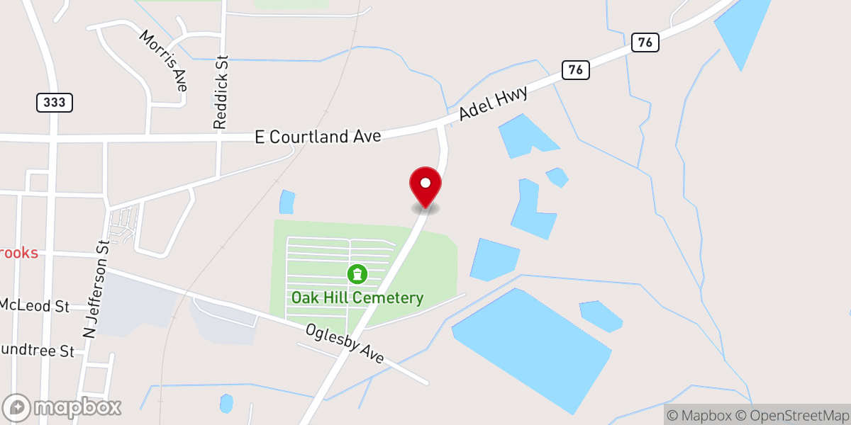Map showing location of Church of God In Unity