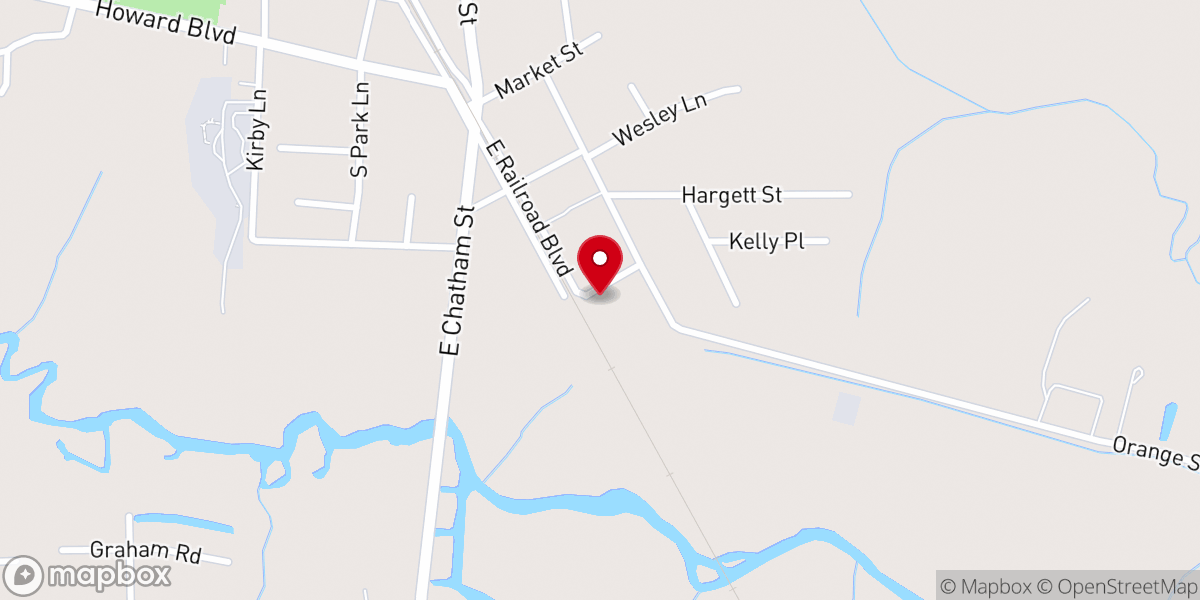 Map showing location of Walter's Chapel A.M.E. Zion Church