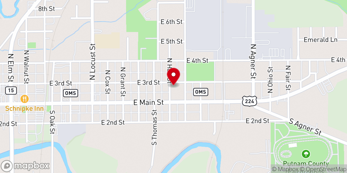 Map showing location of Northwest Plains District Office of the United Methodist Church