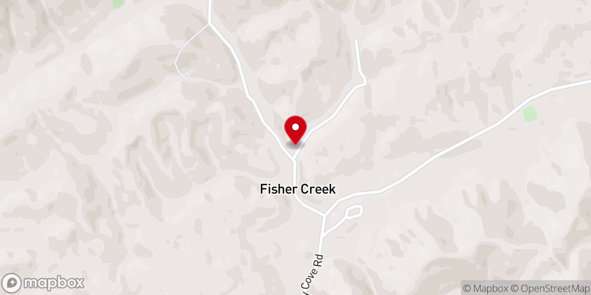 Map showing location of Fishers Creek Baptist Church