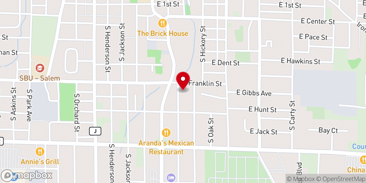 Map showing location of Grace Community Church