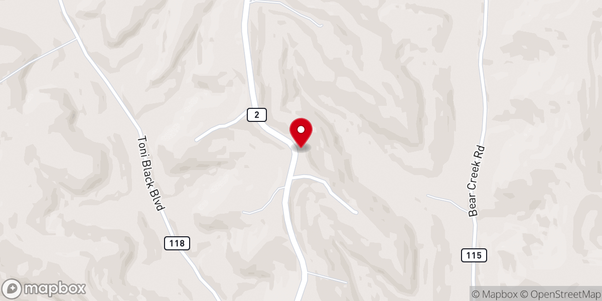 Map showing location of Mount Hope Missionary Baptist Church