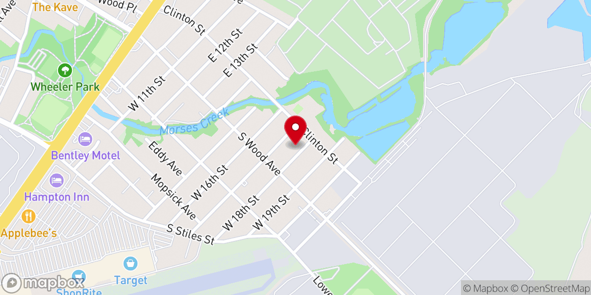 Map showing location of Zion Temple First Pentecostal Church