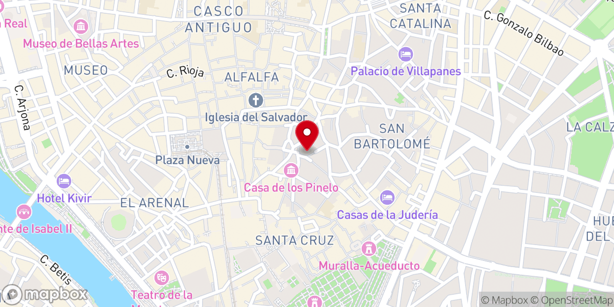 Map showing location of Columnas Romanas