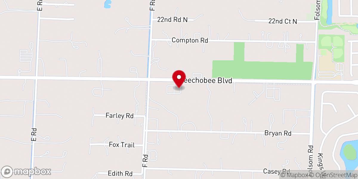 Map showing location of Agape-Church of God