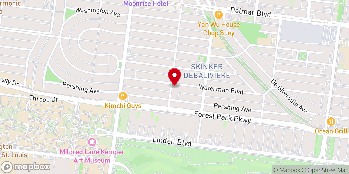 Map showing location of St. Roch Catholic Church