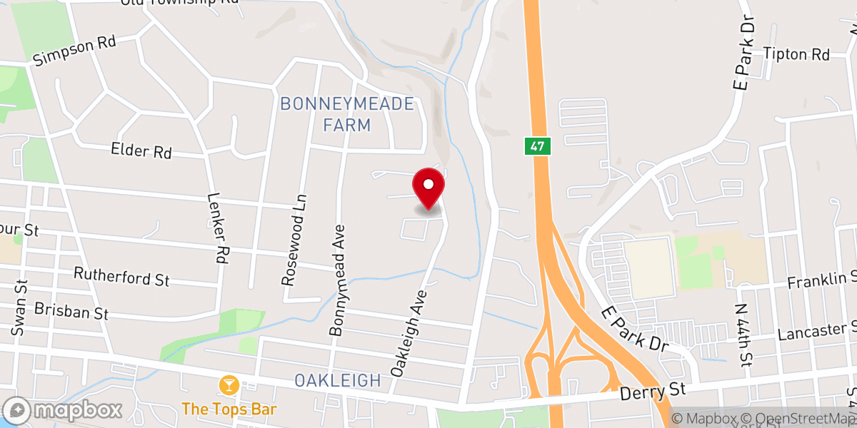 Map showing location of Living Water Community Church