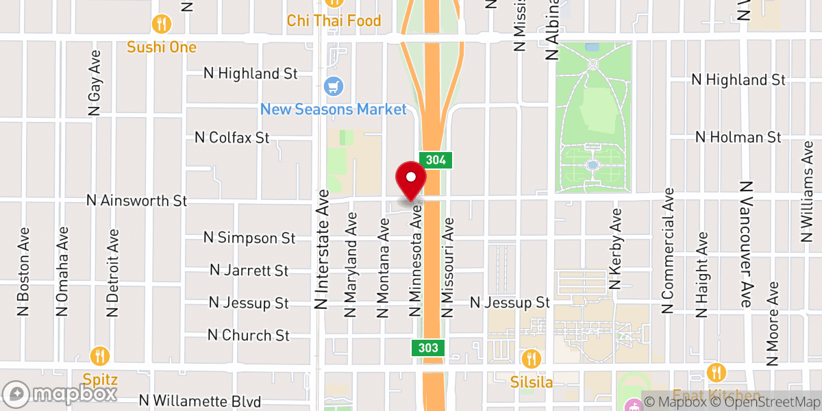 Map showing location of Antioch Missionary Baptist Church
