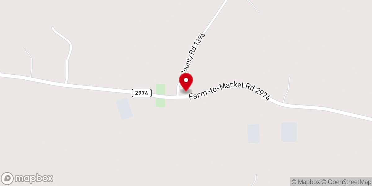 Map showing location of Newhope Church
