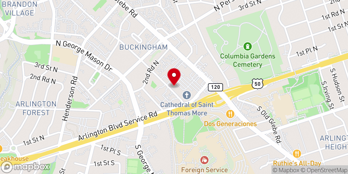 Map showing location of St Thomas More Cathedral School