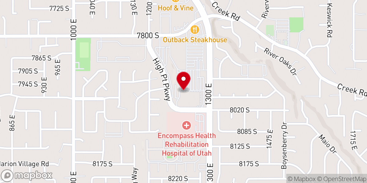 Map showing location of Hope Church