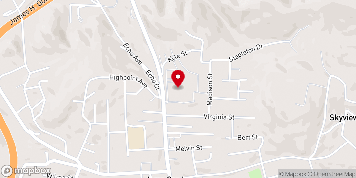 Map showing location of Higher Ground Church