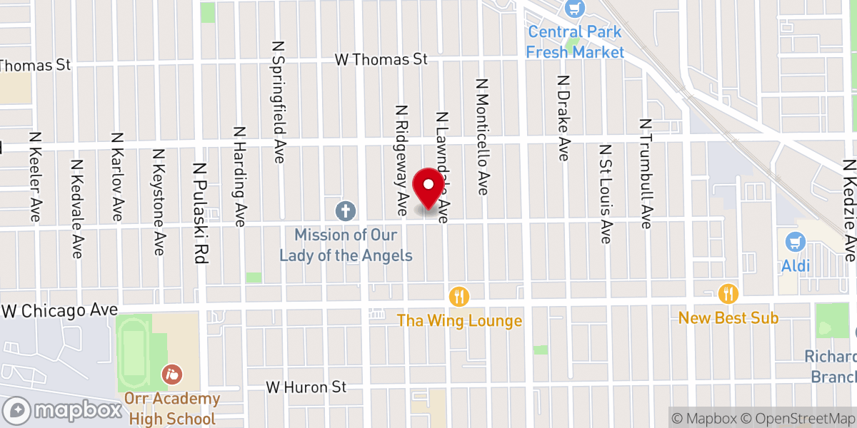 Map showing location of Solid Rock Pentecostal Church