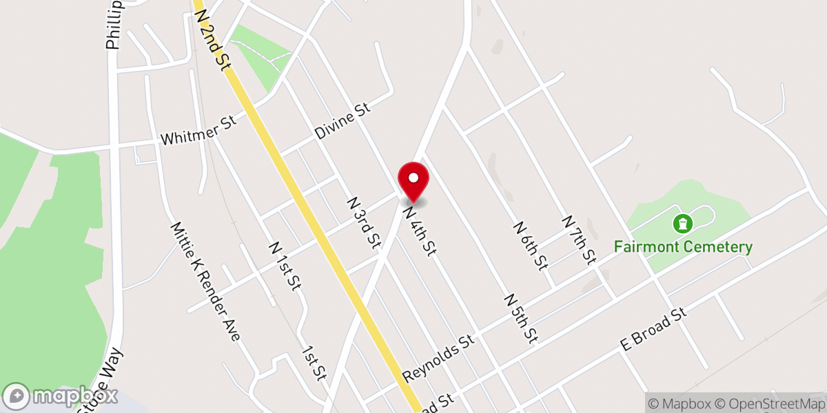 Map showing location of Lighthouse Baptist Church