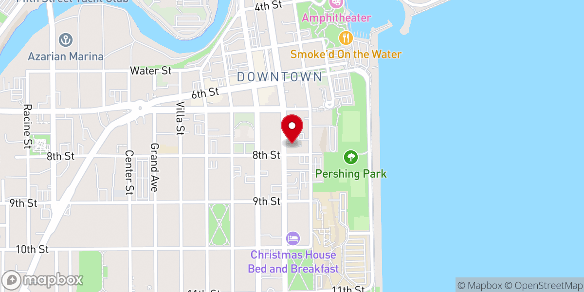 Map showing location of First United Methodist Church