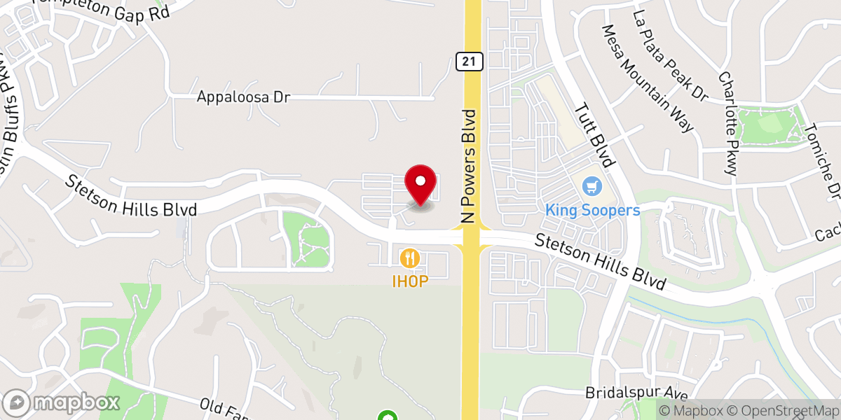 Map showing location of Vista Grande Baptist Church