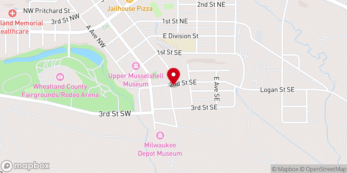 Map showing location of Trinity Lutheran Church