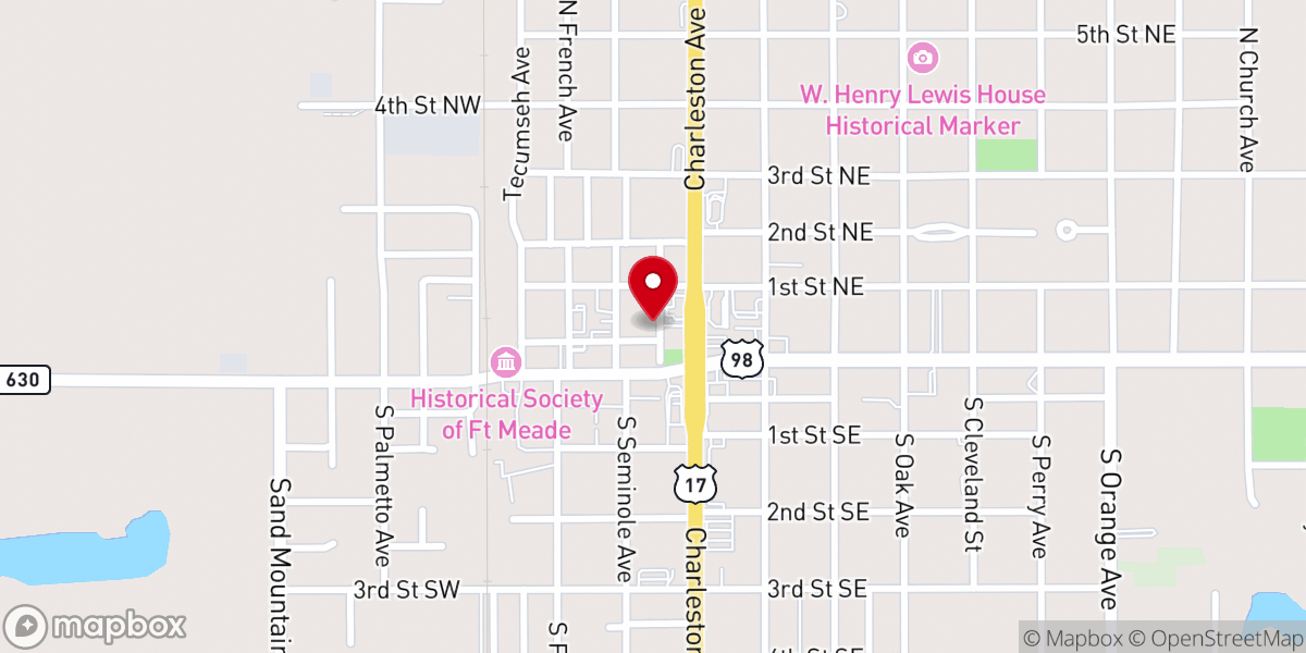Map showing location of Iglesia De Dios Pentecostal M.I. Fort Meade