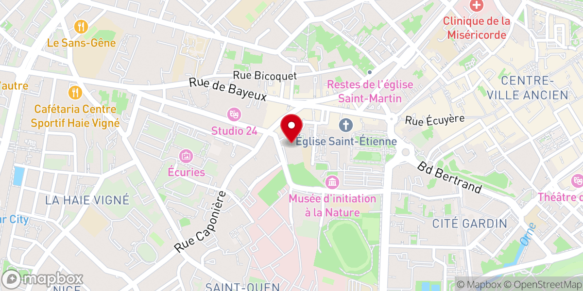 Map showing location of Monastère de la Visitation